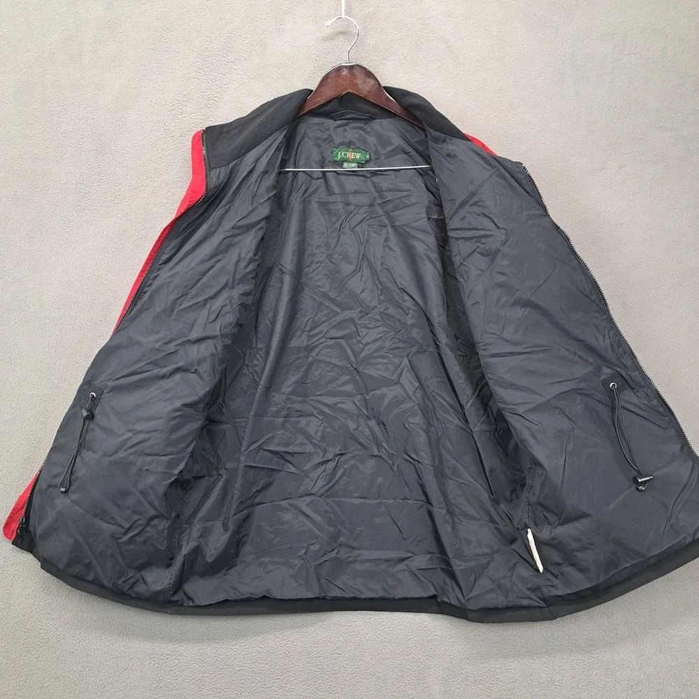 VTG J.Crew Gore-Tex Jacket Coat Mens Small Red Black Lightweight Full Zip Y2K